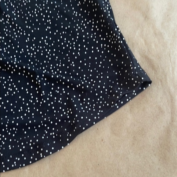 Ricki's Black and White 3/4 Sleeve Polo Blouse - Picture 4 of 9